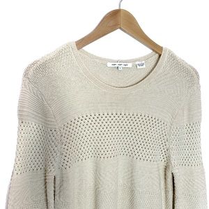 Tan Sweater W/Rounded Hem